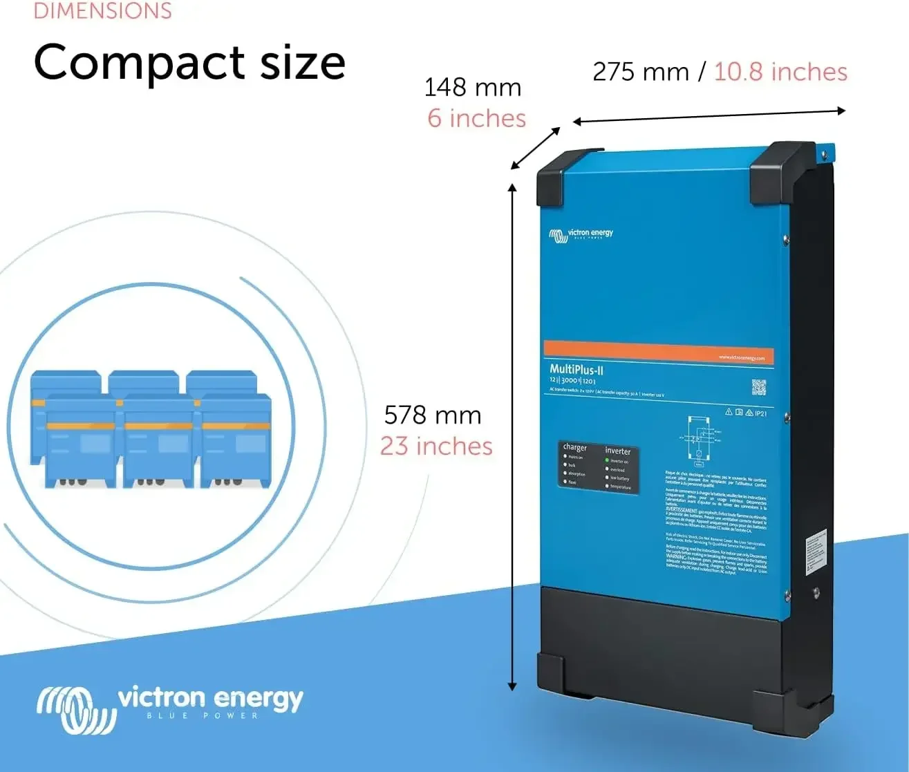 فيكترون إنيرجي مولتيبلس-2 - مح - مراجعة Victron Inverter Multiplus وسعره